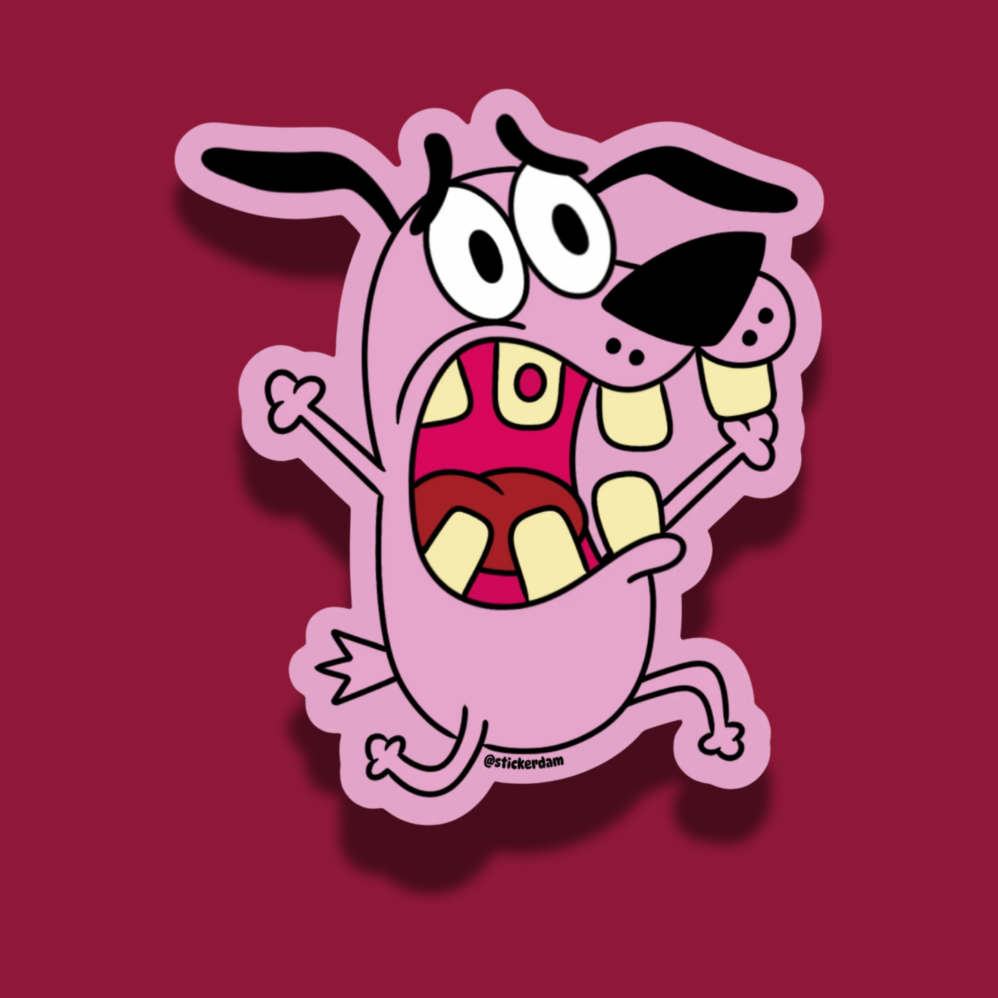 Courage the Cowardly Dog | Vinyl Sticker