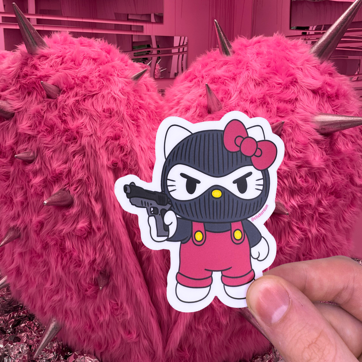 Hell No Kitty Vinyl Sticker