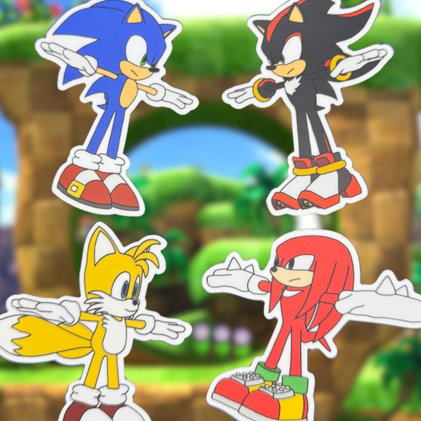 Sonic Generations (T-Pose) - Matte Vinyl Stickers