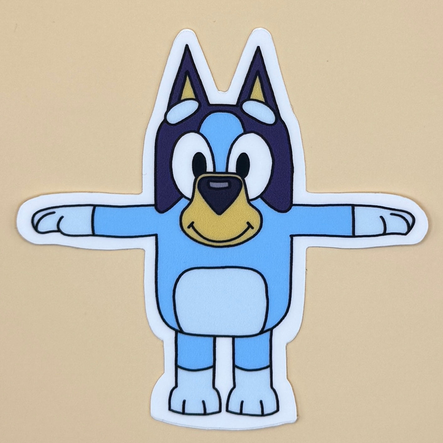 Bluey (T-pose) - Matte Vinyl Stickers
