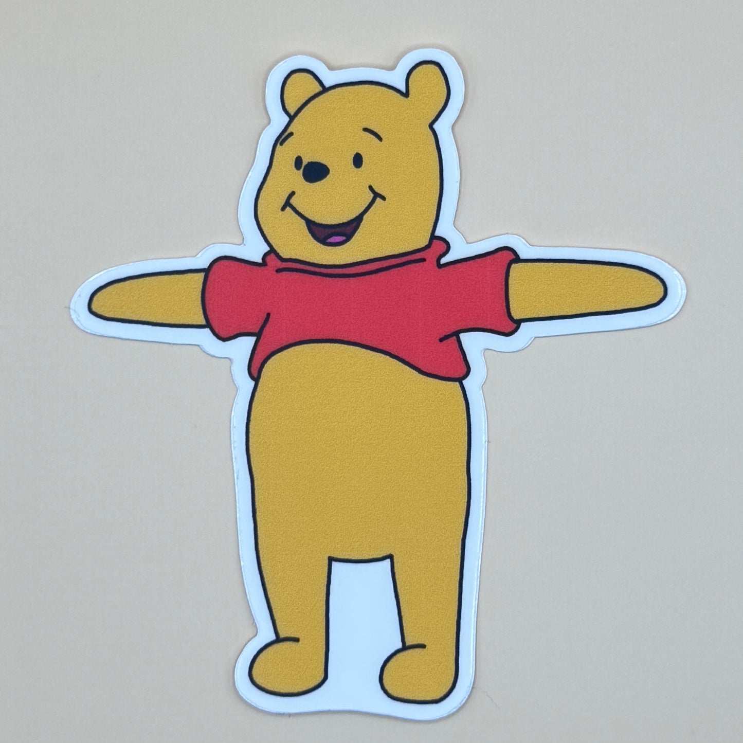 Winnie the Pooh (T-pose) - Matte Vinyl Stickers