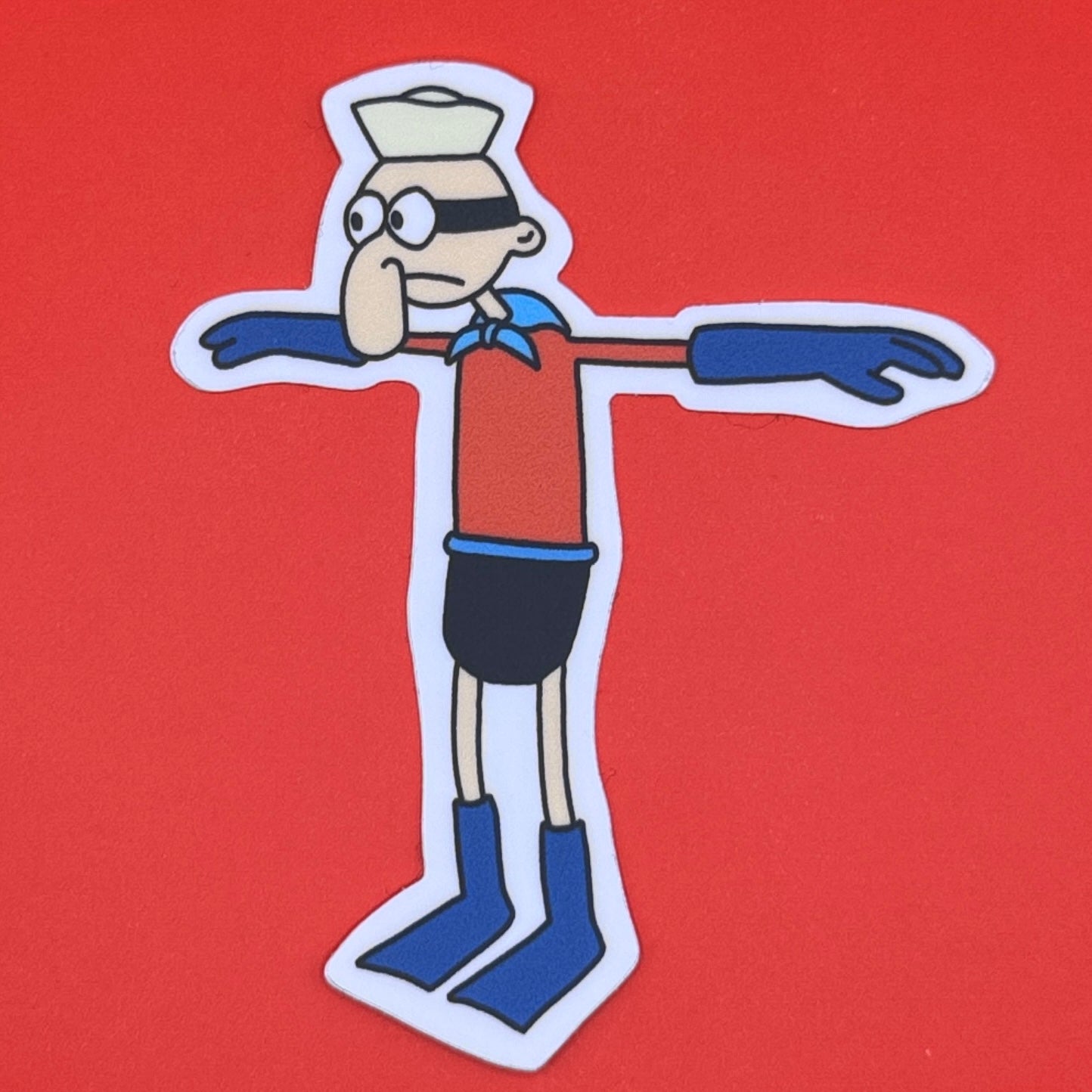 Mermaid Man and Barnacle Boy (T-pose) - Matte Vinyl Stickers