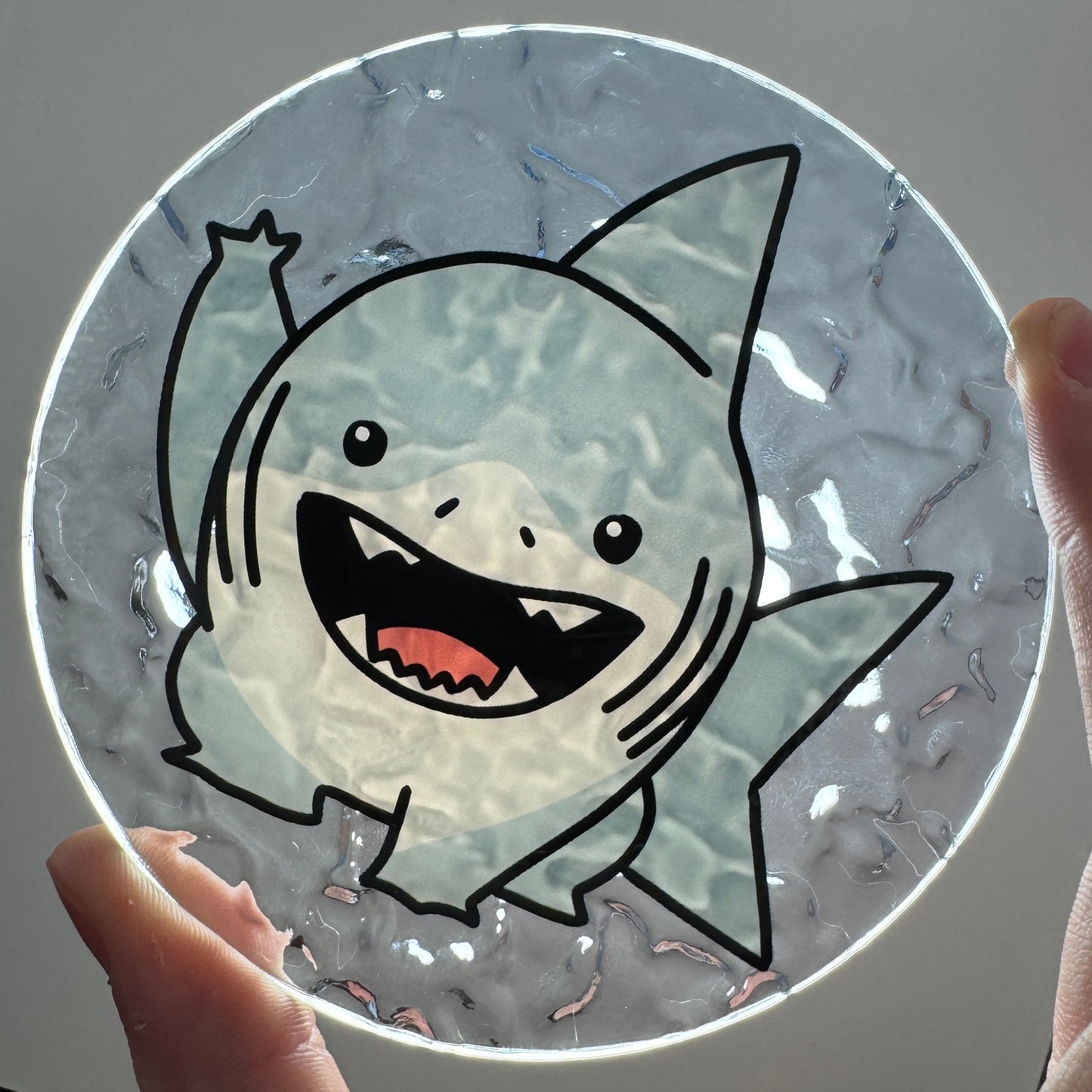 Jeff the Land Shark - Round Acrylic Coaster