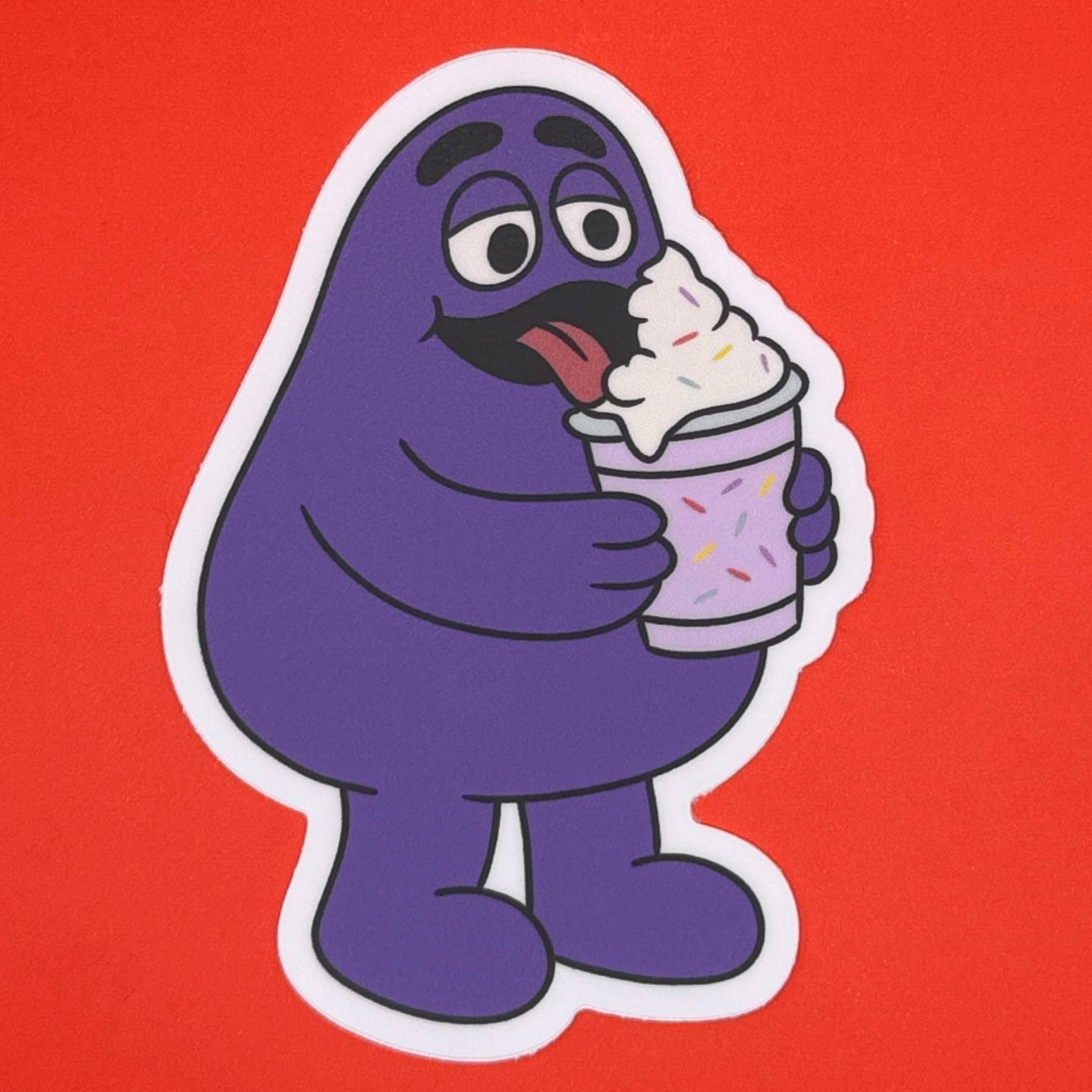Mr. Beaver (Happy Meal) and Grimace Milkshake - Matte Vinyl Stickers