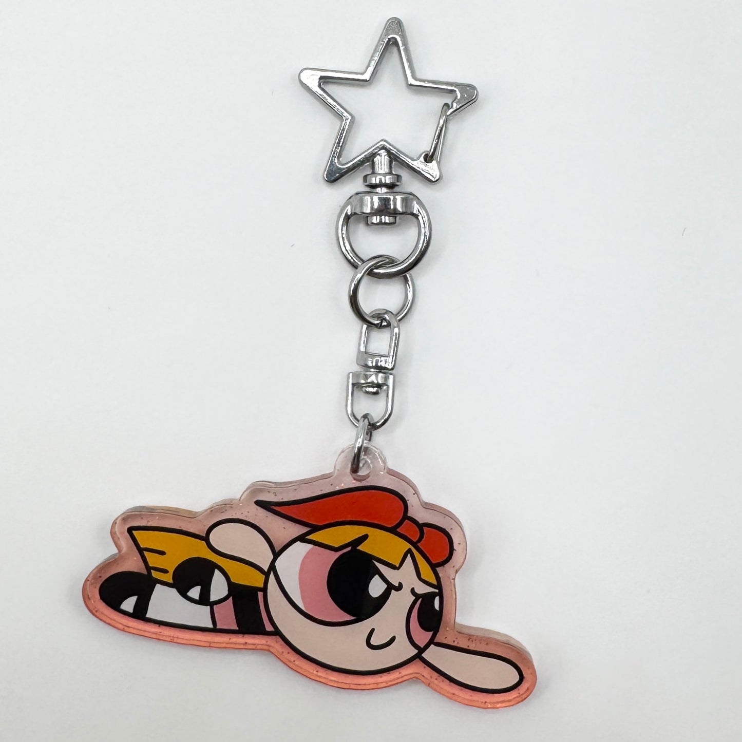 The Powerpuff Girls - Acrylic Keychains (Colored Edge Glitter)