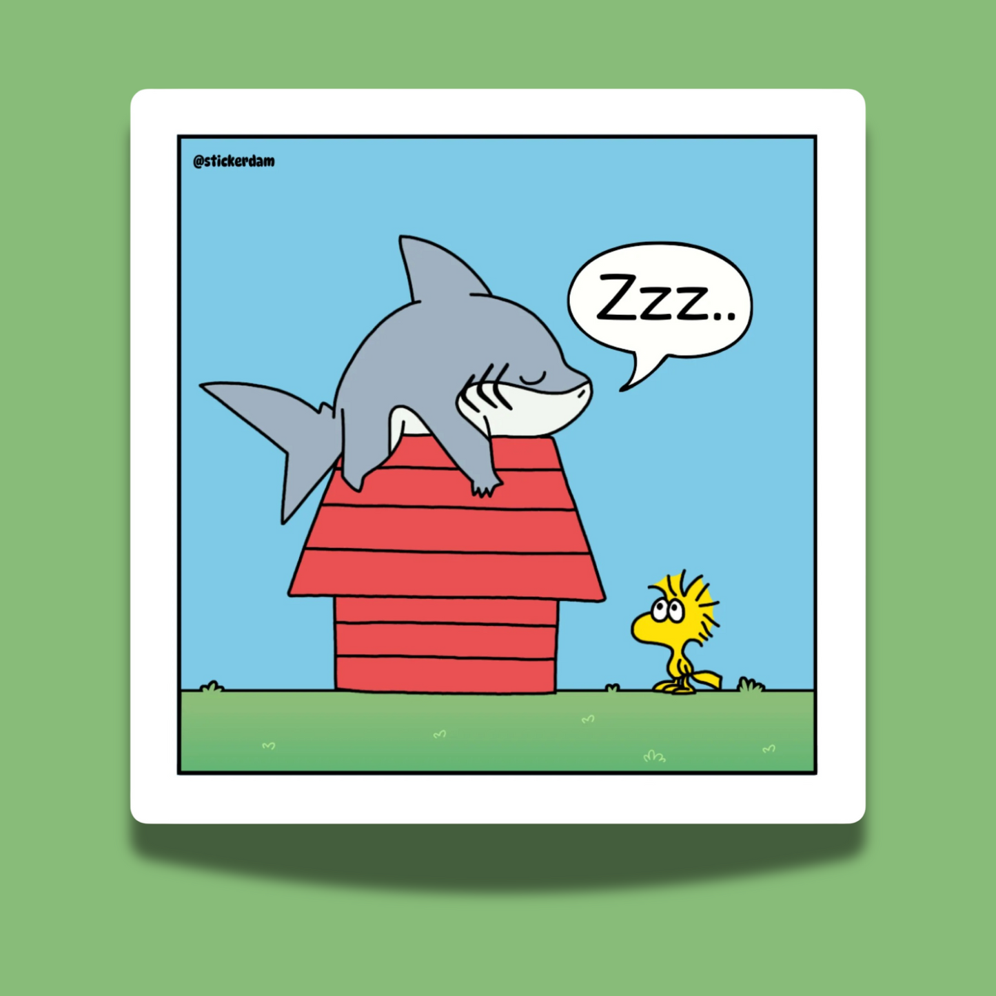 Jeff and Woodstock | Vinyl Sticker