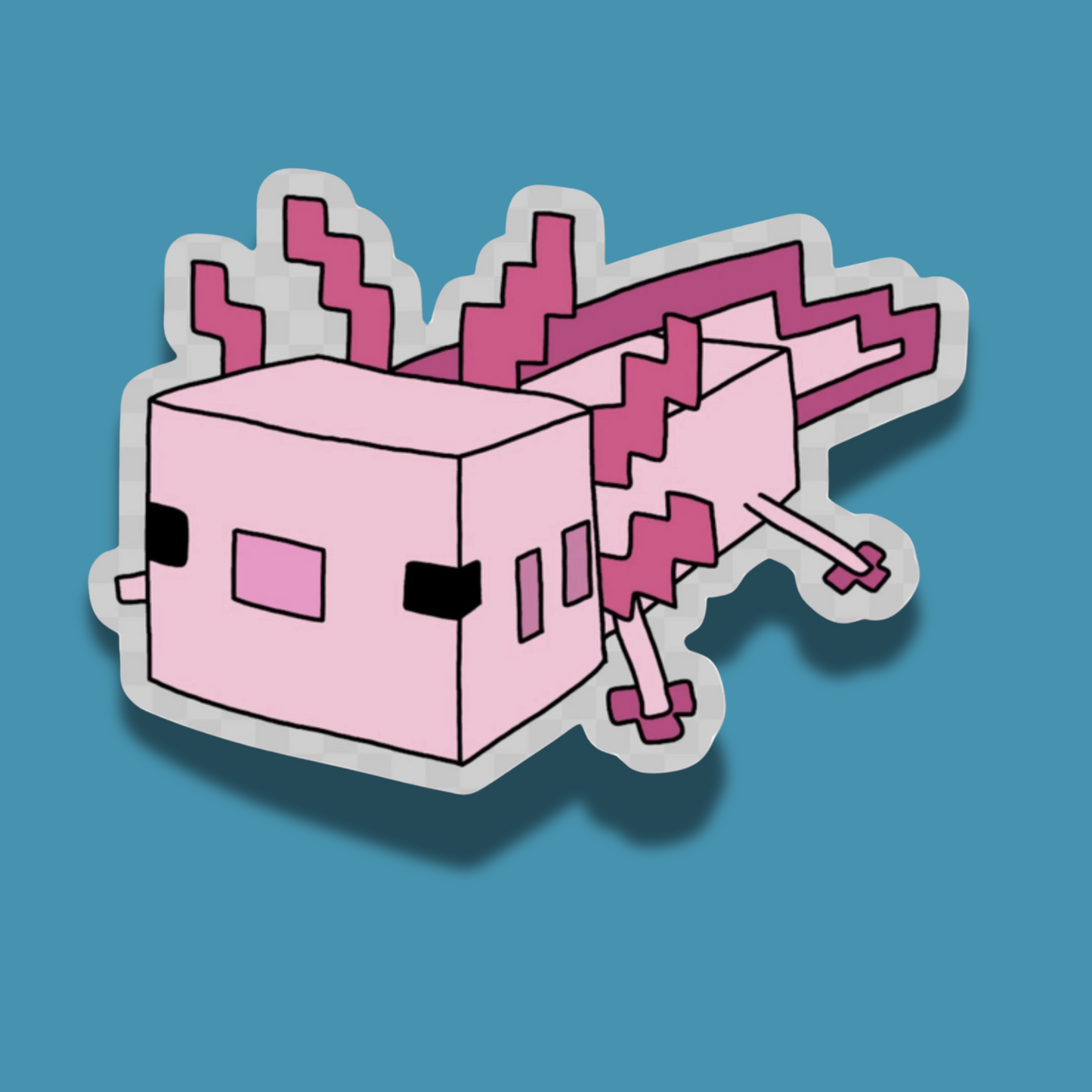 Minecraft Axolotl | Clear Sticker
