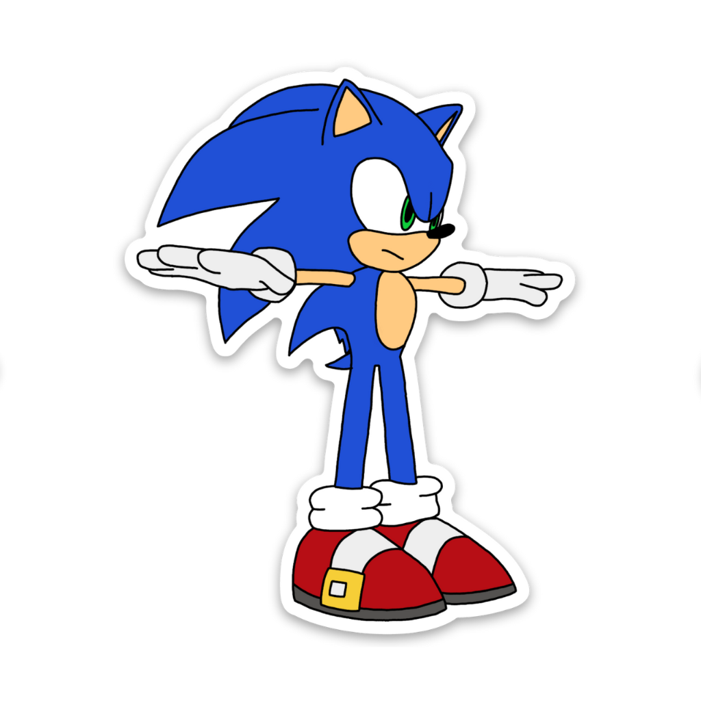 Sonic (T-Pose) Sticker