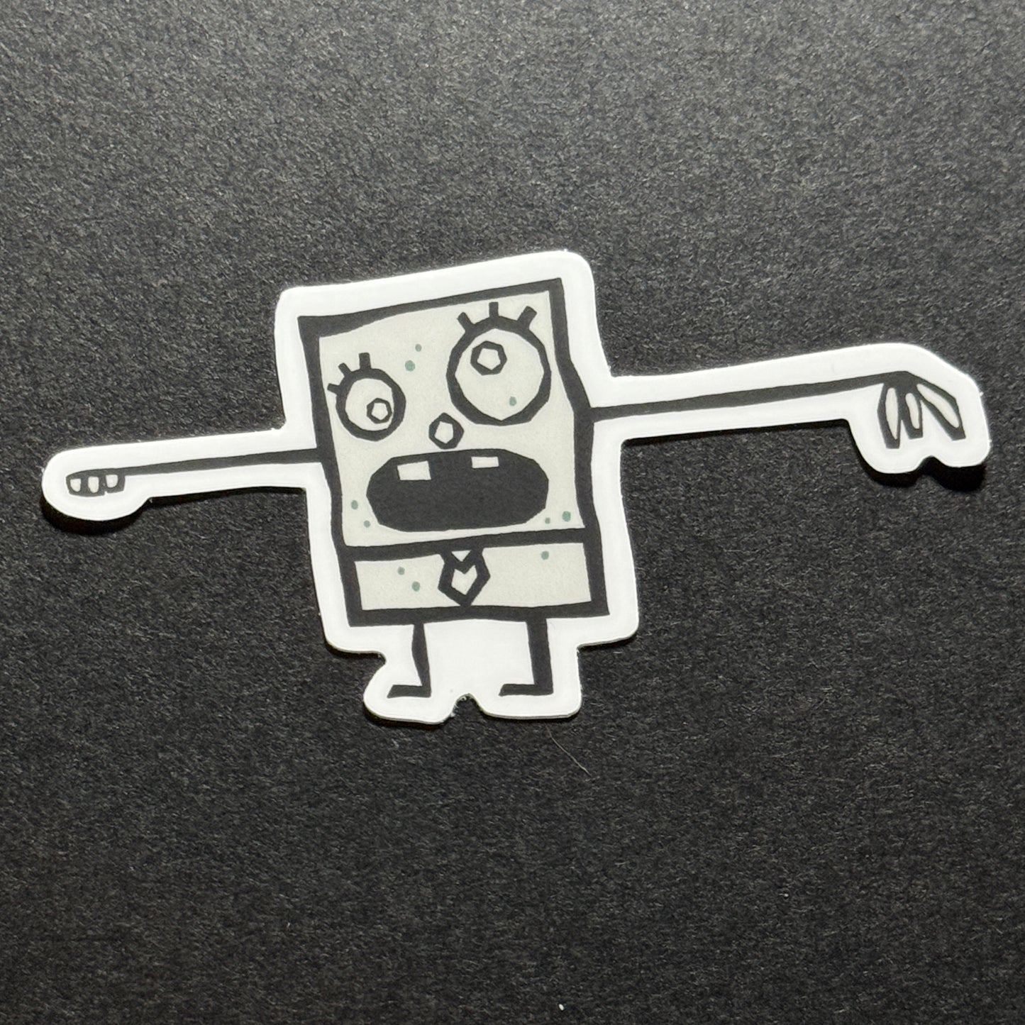 Doodlebob (T-pose) - Matte Vinyl Sticker