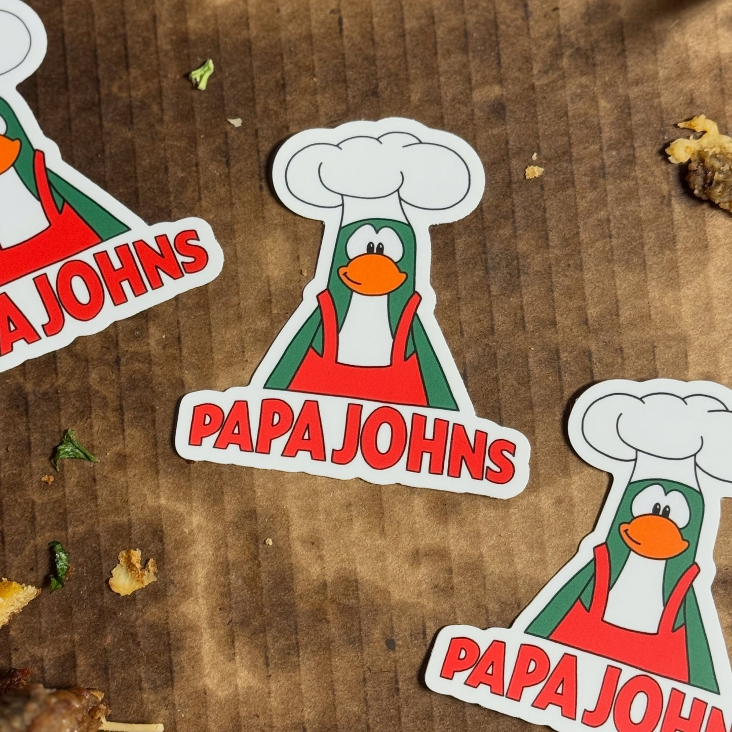 Papa Johns Penguin Vinyl Sticker