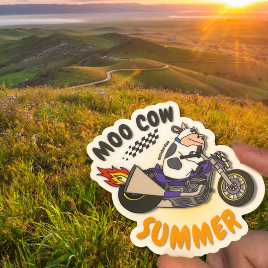 Free Summer Sticker: 'Moo Cow Summer' thru 8/31