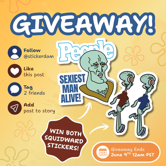 Squidward Sticker Instagram Giveaway!