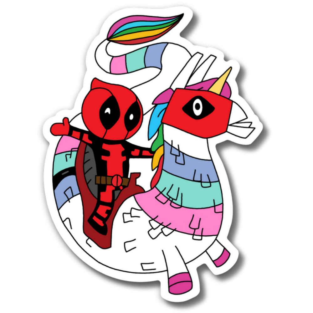 Deadpool Llamacorn Sticker