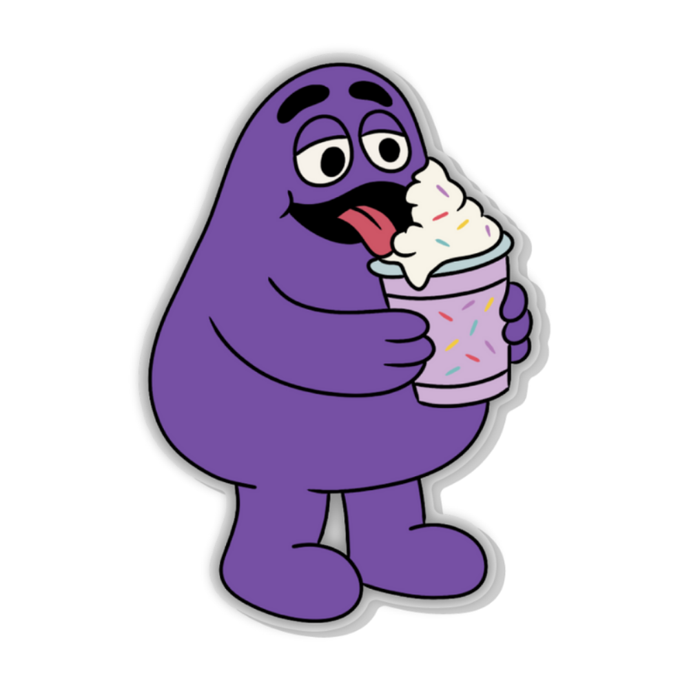 Grimace Shake Acrylic Fridge Magnet