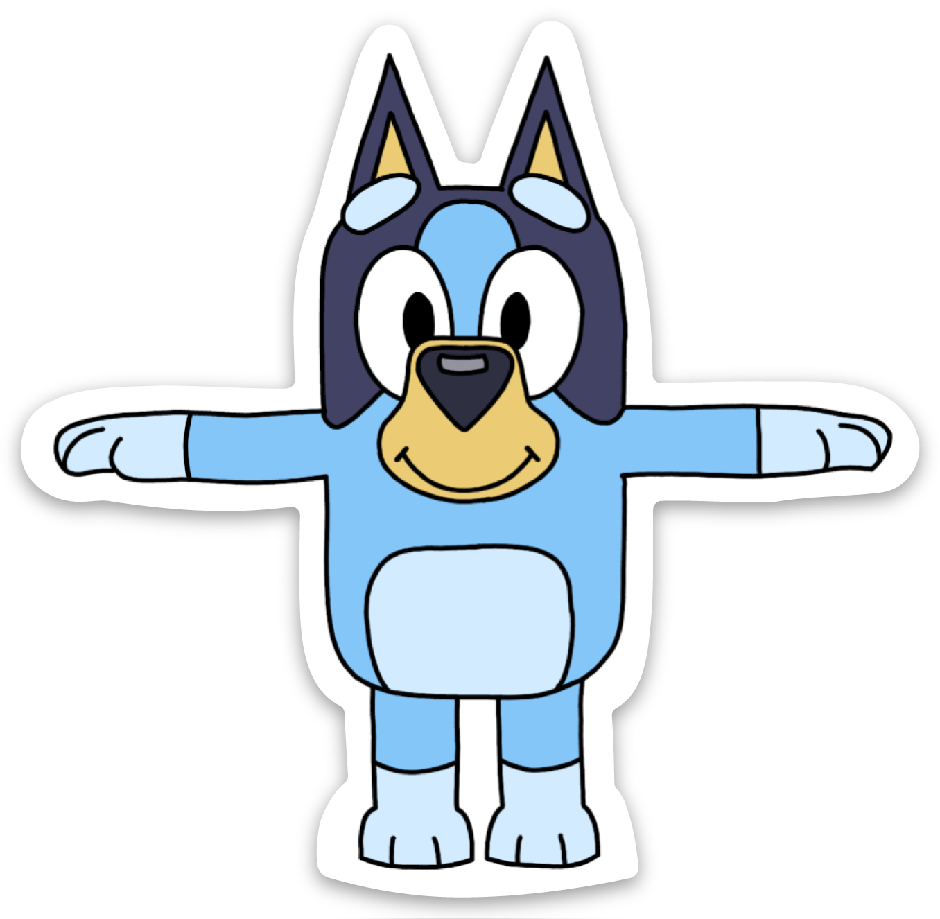Bluey (T-Pose) Sticker