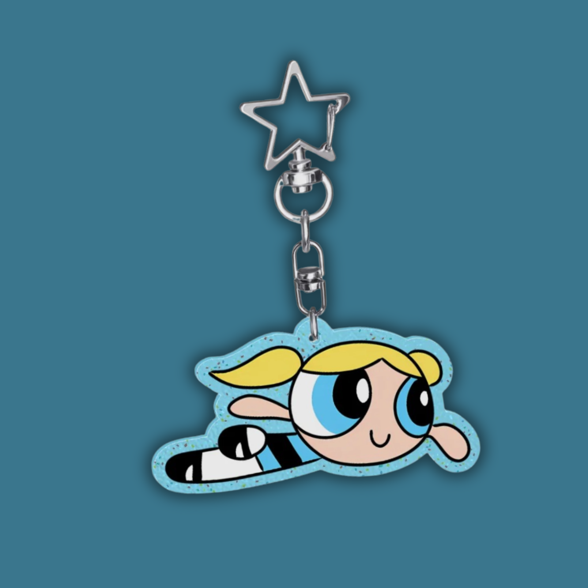 Bubbles | Glitter Acrylic Keychain