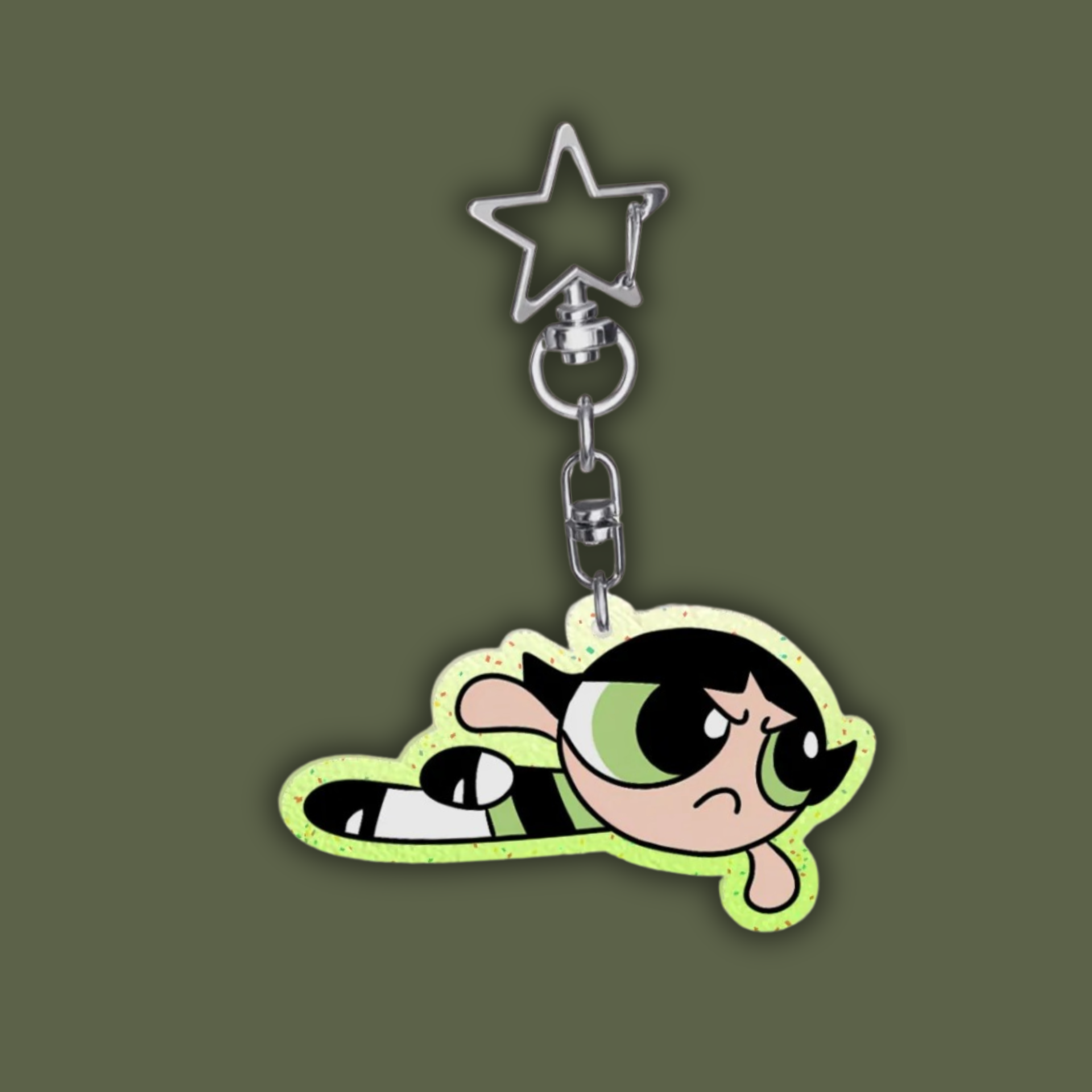 Buttercup | Glitter Acrylic Keychain