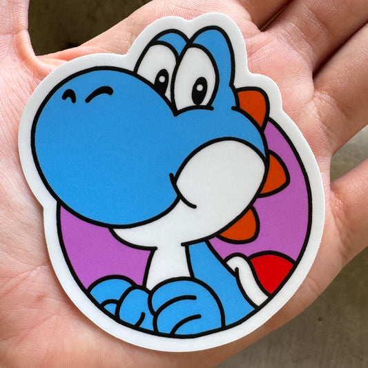 Blue Yoshi - Matte Vinyl Sticker