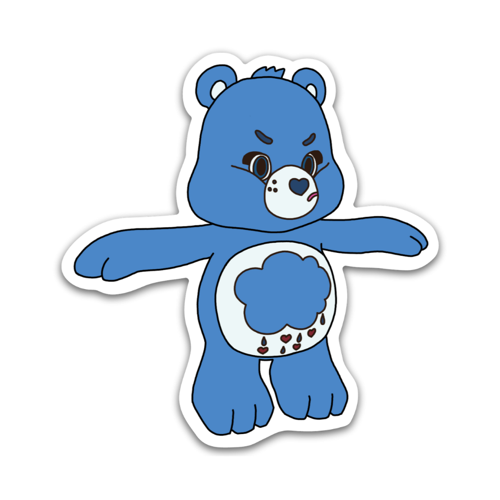 Grumpy Bear (T-Pose) Sticker