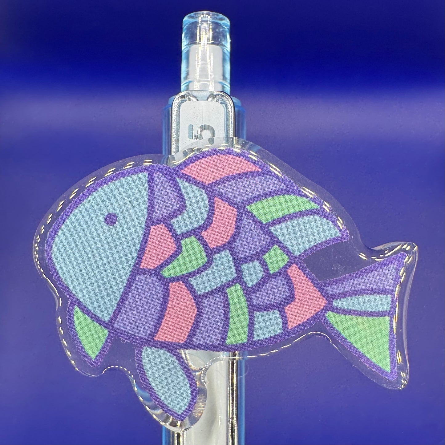 Rainbow Fish | Ballpoint Pen w/ Acrylic Charm