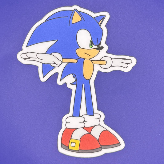 Sonic Generations (T-Pose) - Matte Vinyl Stickers