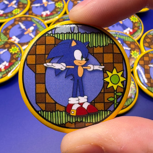 Sonic (T-pose) - Pinback Button