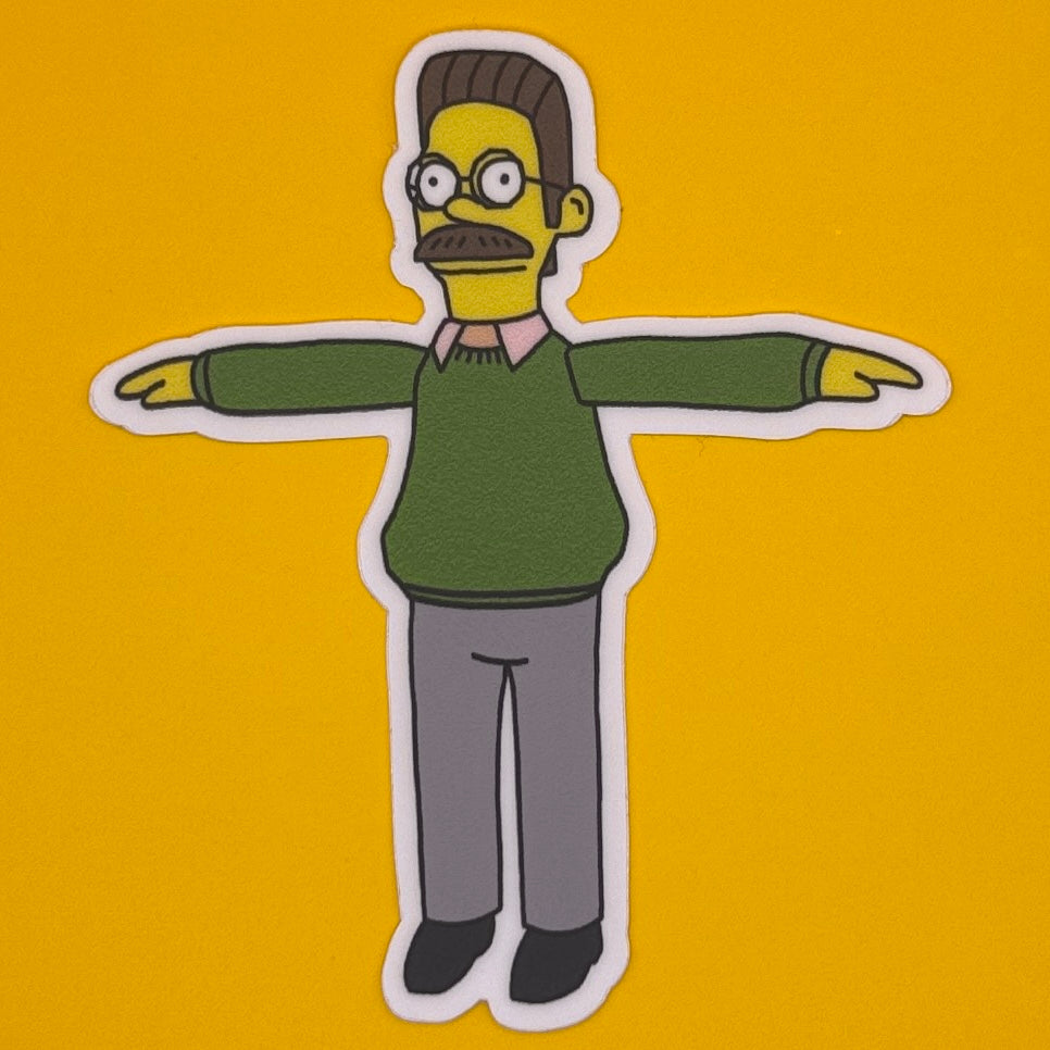 Simpsons: Hit & Run (T-pose) - Matte Vinyl Stickers
