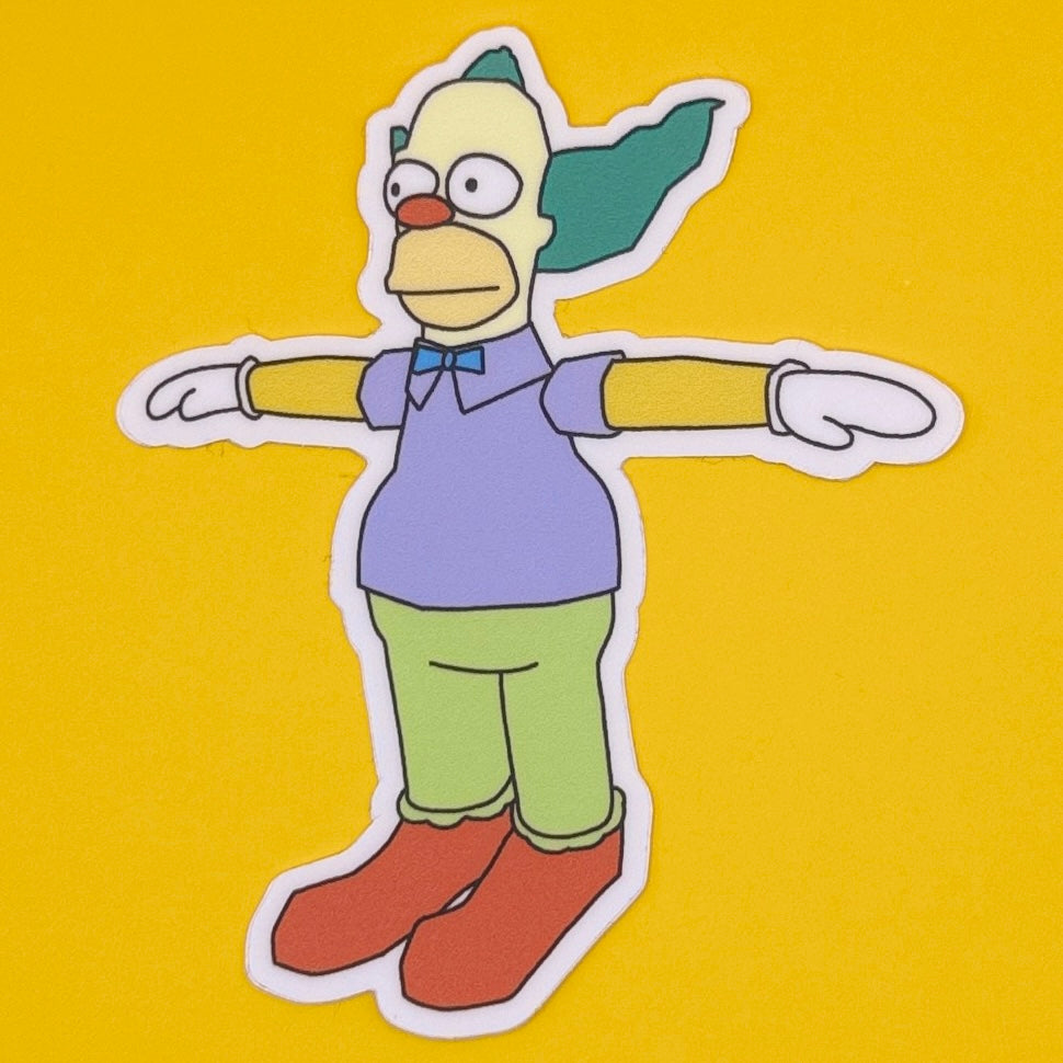 Simpsons: Hit & Run (T-pose) - Matte Vinyl Stickers