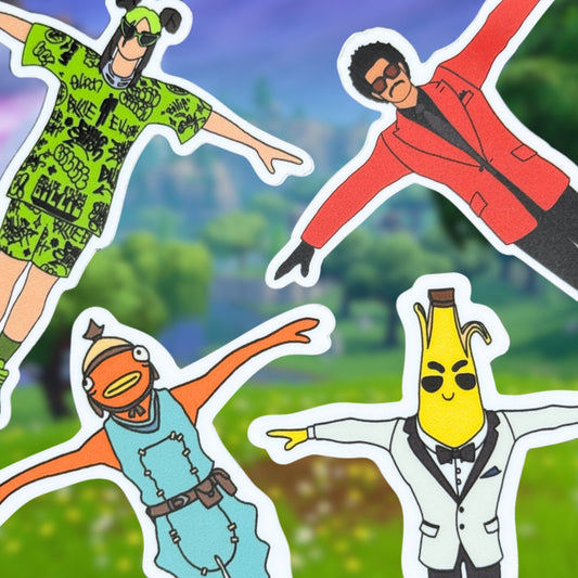 Fortnite (T-pose) - Matte Vinyl Stickers