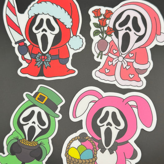 Ghostface (Holidays) - Matte Vinyl Stickers