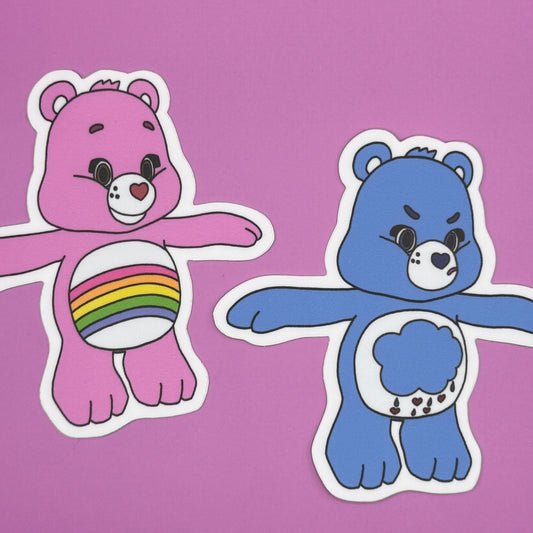 Care Bears (T-pose) - Matte Vinyl Stickers