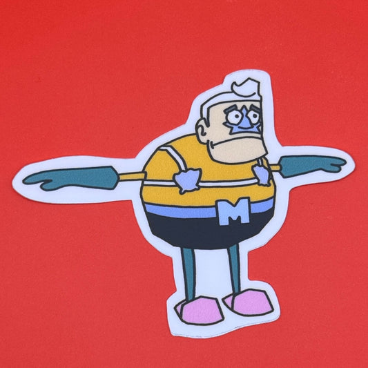 Mermaid Man and Barnacle Boy (T-pose) - Matte Vinyl Stickers