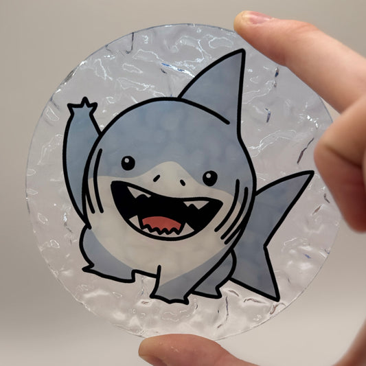 Jeff the Land Shark - Round Acrylic Coaster