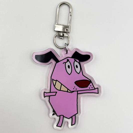 Courage the Cowardly Dog - Acrylic Keychain (Colored Edge)