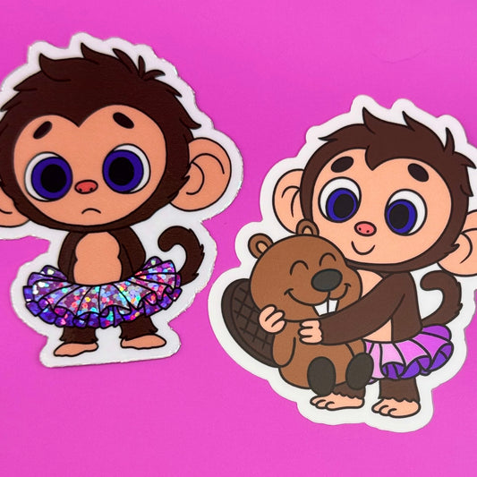 Lulu the Ballerina - Glitter/Matte Vinyl Stickers