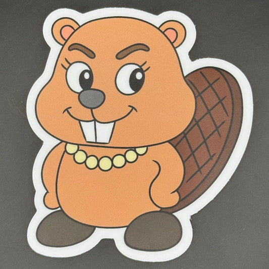 Mama Beaver and I Love my Mom - Matte Vinyl Stickers