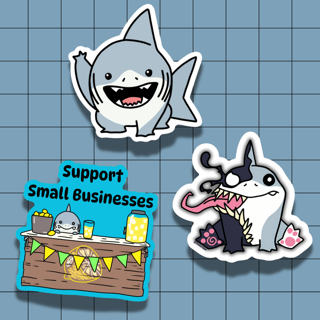 Jeff the Land Shark | Vinyl Stickers
