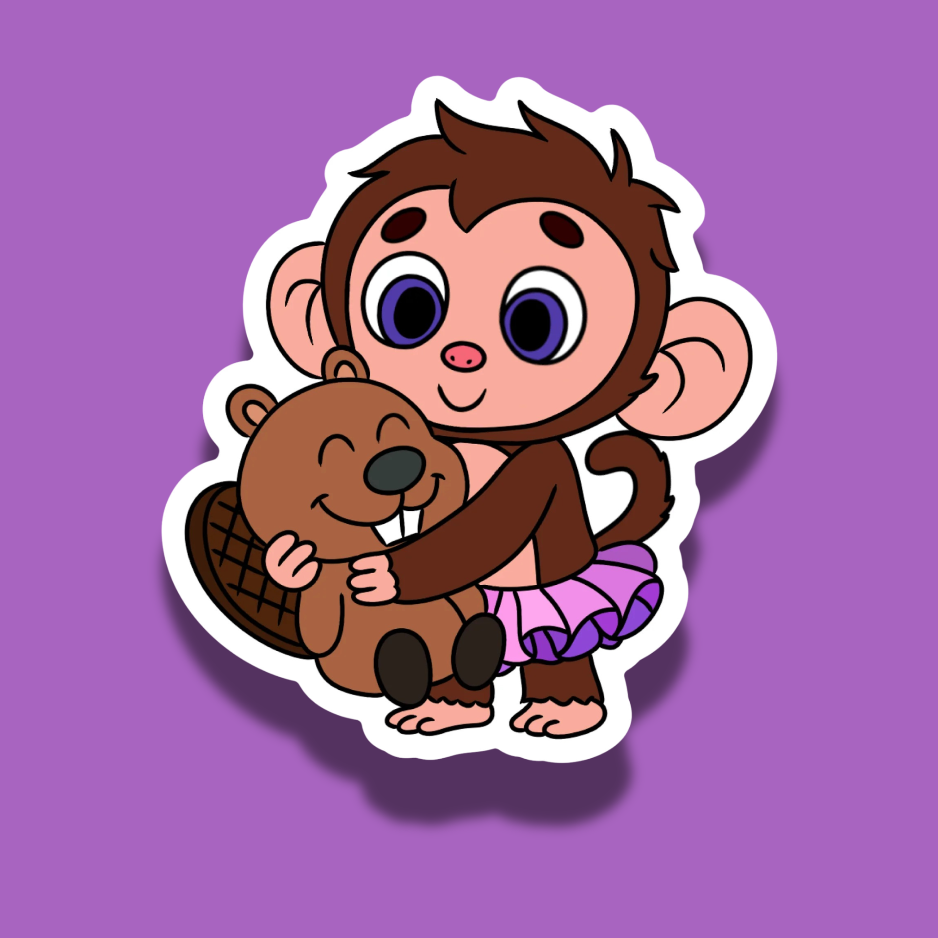 Lulu & Mr. Beaver | Vinyl Sticker