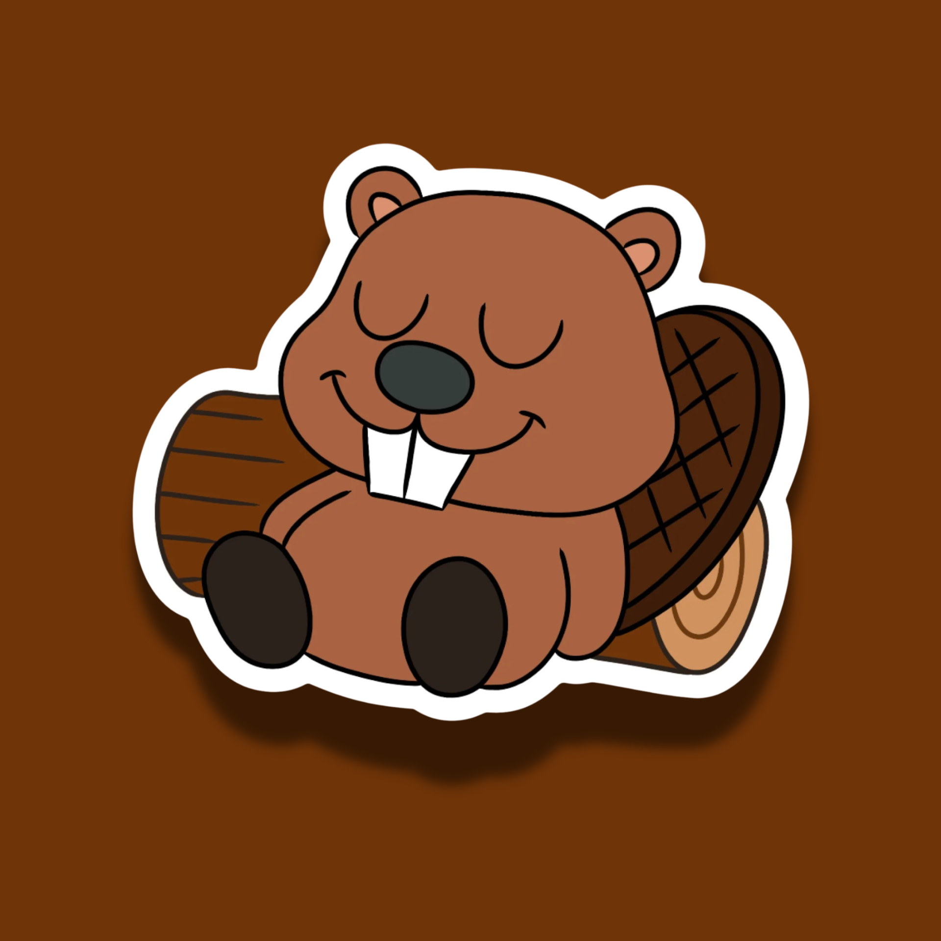 Mr. Beaver (Nap Time) | Vinyl Sticker