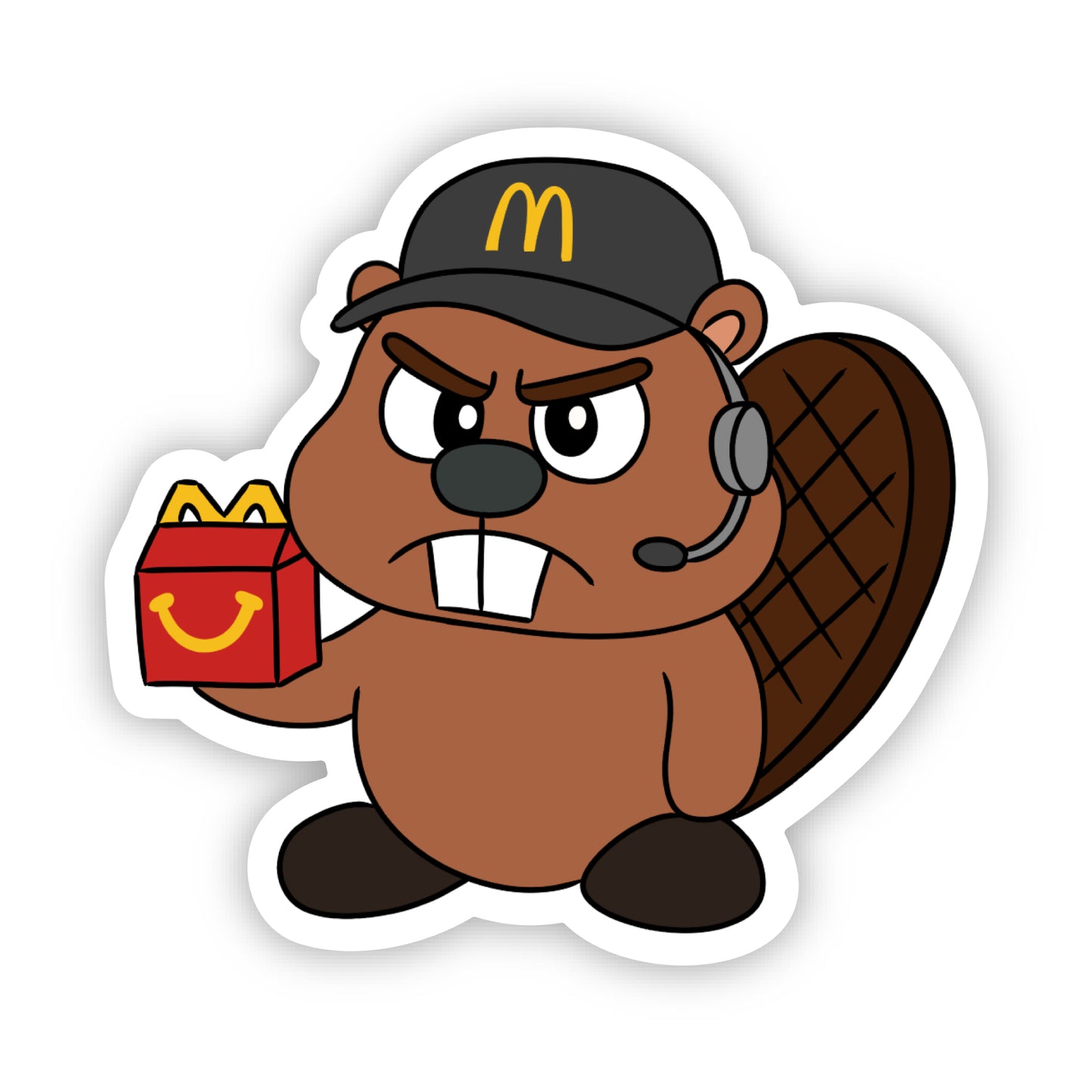 Mr. Beaver McDonalds Sticker
