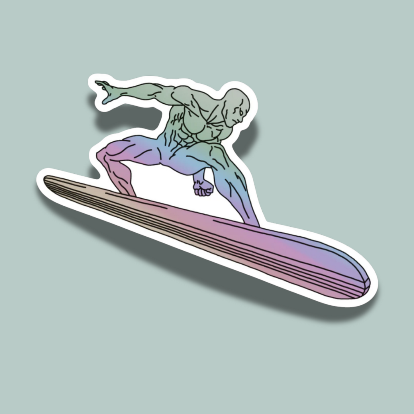 Silver Surfer | Vinyl Sticker (Holographic!)