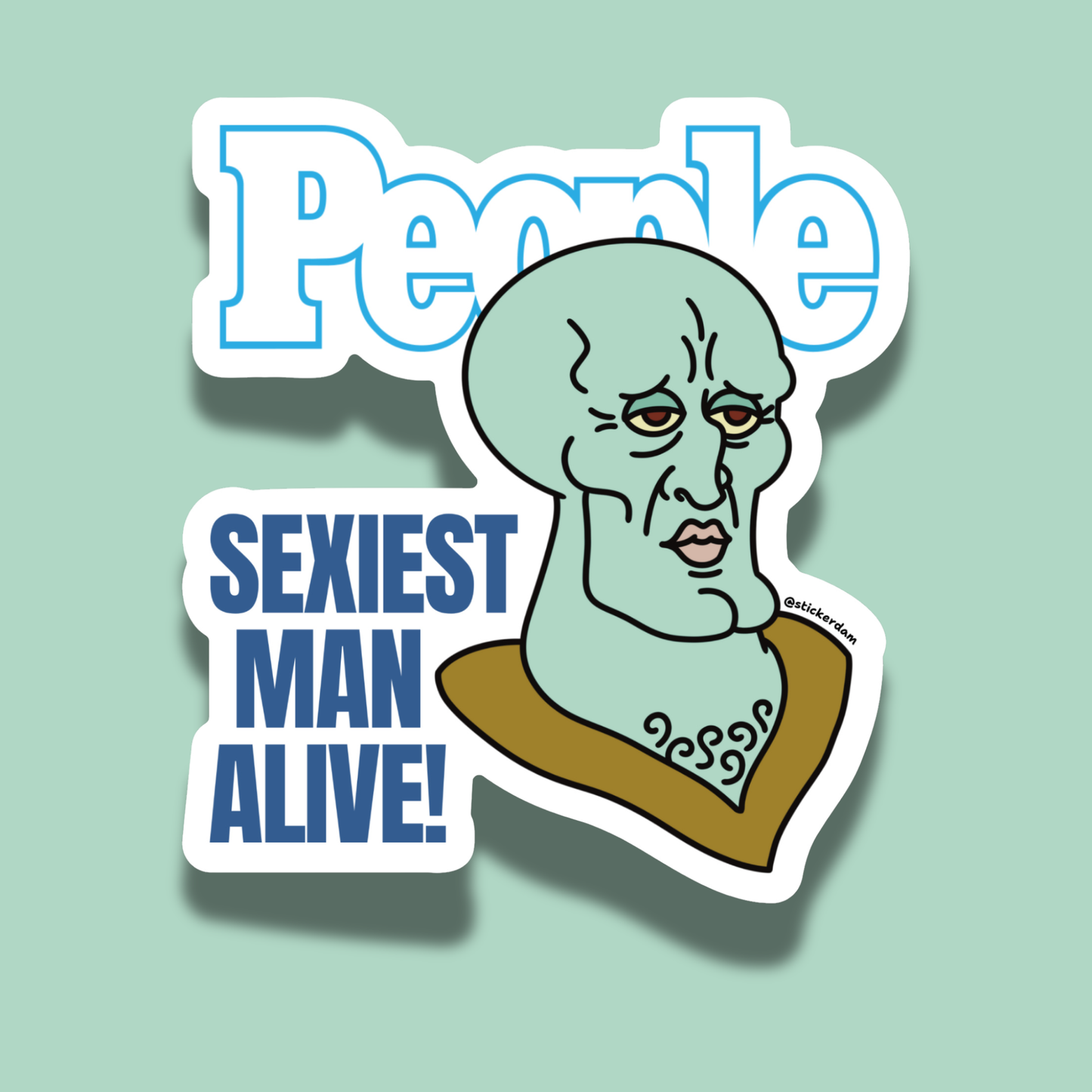 Squidward Sexiest Man | Vinyl Sticker