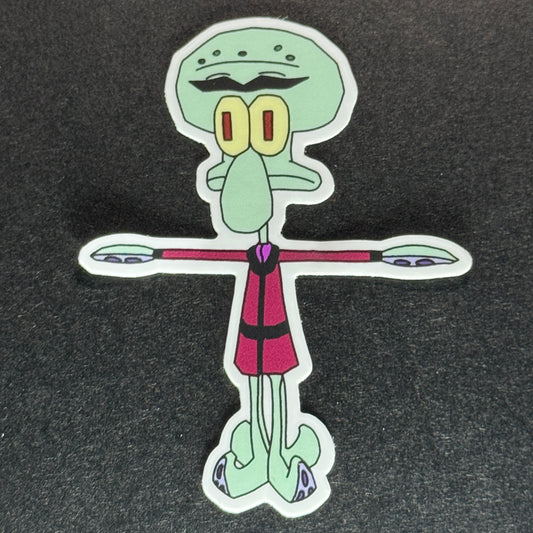 Squilliam (T-pose) Matte Vinyl Sticker