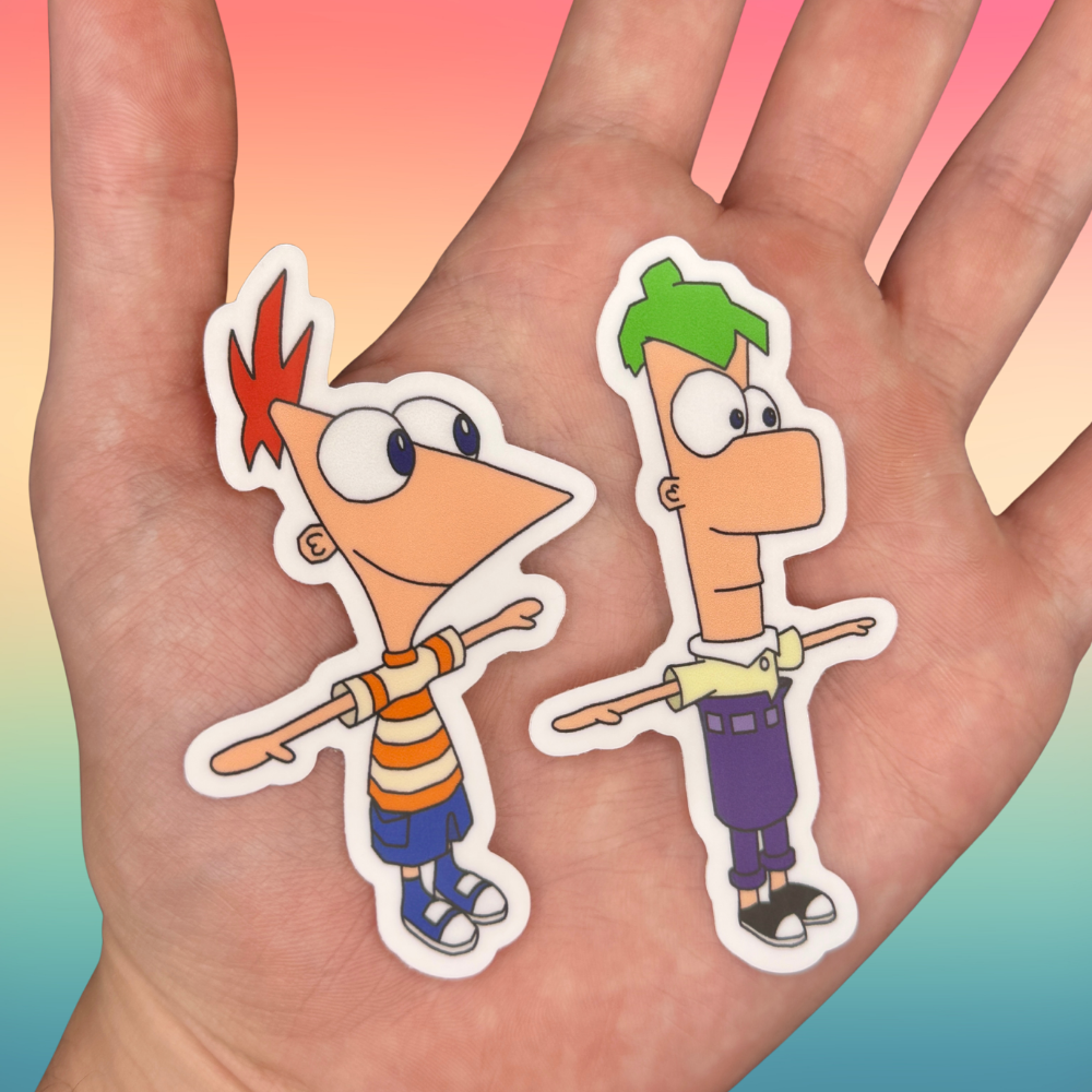 Phineas and Ferb T-Posing Sticker Pack
