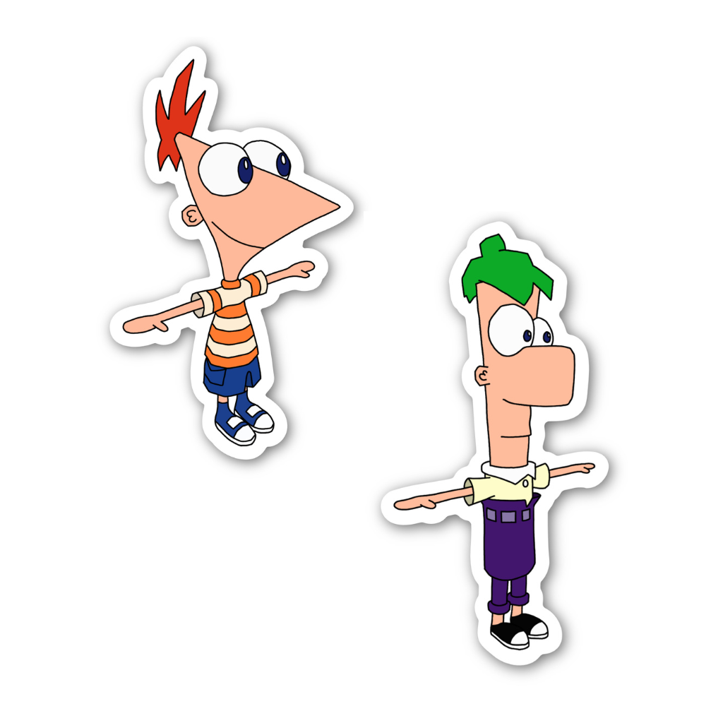 Phineas and Ferb T-Posing Sticker Pack