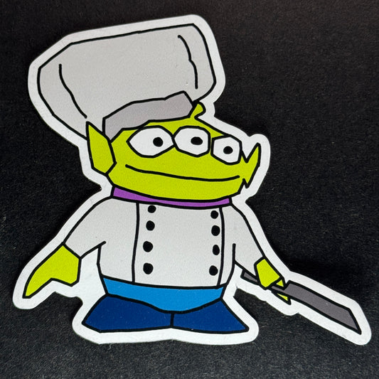 Chef Alien - Vinyl Fridge Magnet