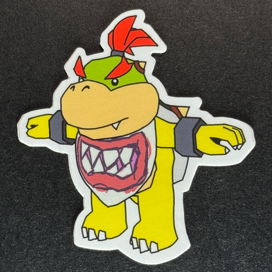Bowser Jr. (T-Pose) Matte Vinyl Sticker
