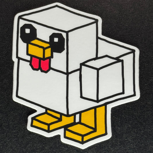 Cube Chicken - Matte Vinyl Sticker