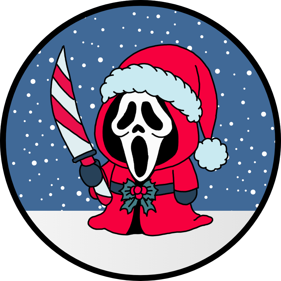 Santa Ghostface - Pinback Button