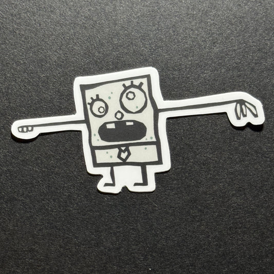 Doodlebob (T-pose) - Matte Vinyl Sticker